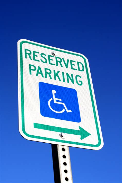Reserved Wheelchair Parking Sign With Arrow Picture Free