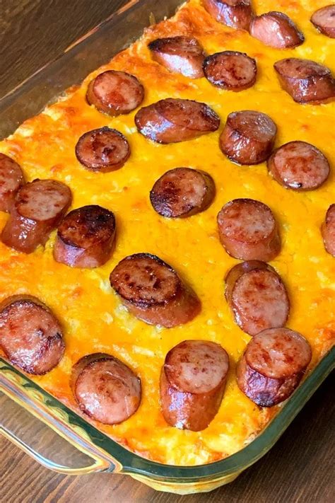 Smoked Sausage And Cheesy Potato Casserole Is A Combination Of One Of