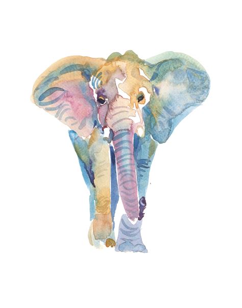 Elephant Painting Watercolor Watercolor Elephant By Coconuttowers