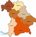 bayern-regierungsbezirke-orange | Schullandheimwerk Mittelfranken e.V.