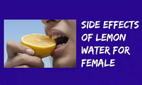 Side Effects Of Lemon Water For Female 2024