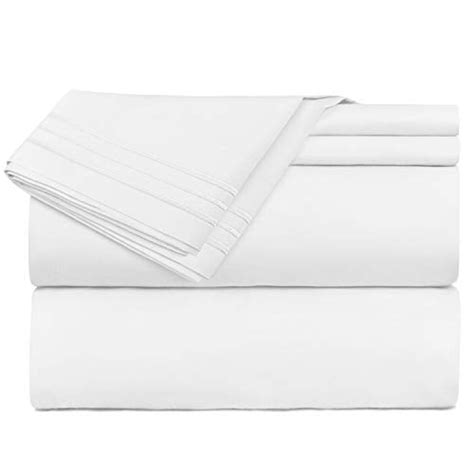 Buy Clara Clark Premier 1800 Series 4pc Bed Sheet Set Queen White