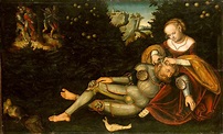 Samson and Delilah Painting by Lucas Cranach the Younger - Pixels