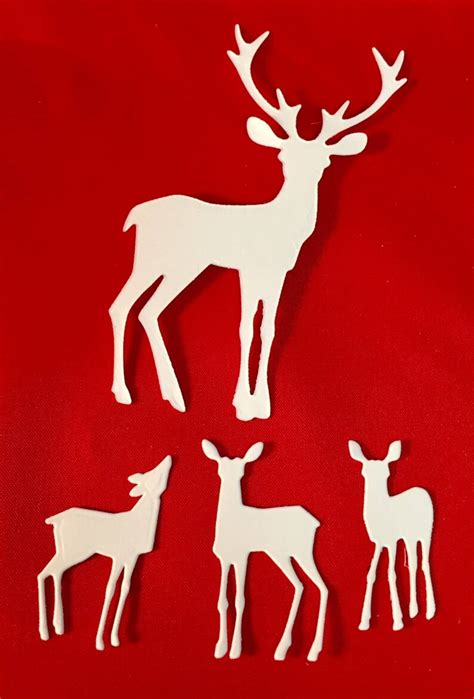 Tim Holtz Christmas Die Cuts Winter Wonderland Deer Six Etsy