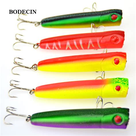 5pcs Popper Wobblers Fishing Lures Wobbler 85cm Lure Artificial Hard