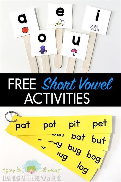 This Blog Post Has Free Activities For Practicing Short Vowel Sounds