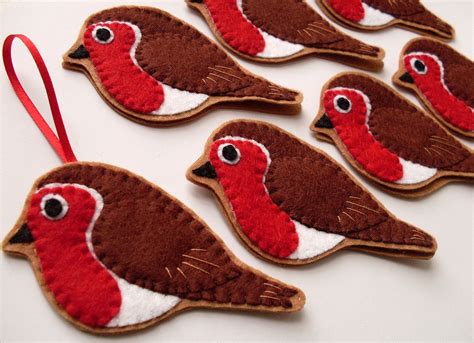 Robin Pdf Pattern Felt Bird Sewing Tutorial And Embroidery Etsy