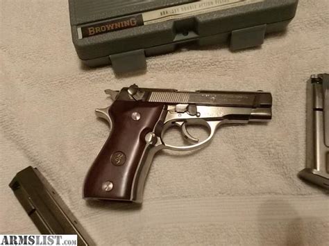 Armslist For Sale Browning Bda 380 Nickle Finish Wood Grips