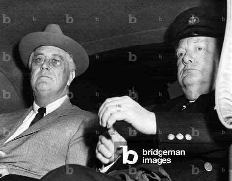 World War Ii Us President Franklin Delano Roosevelt With British Prime