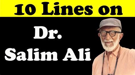 10 Lines On Salim Moizuddin Abdul Ali In English Dr Sálim Ali