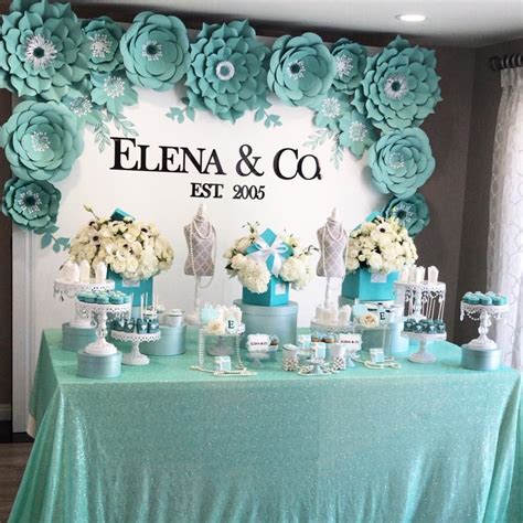 Happiest Birthday To Beautiful Elena Miss Lux Tiffany And Co Inspired Backdrop De Tiffany