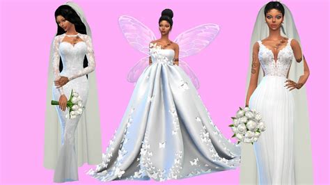 Sims 4 Wedding Dress Collection1 Cc Links Youtube