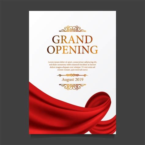 Grand Opening Ceremony Red Silk Poster Banner Grand Opening Shop