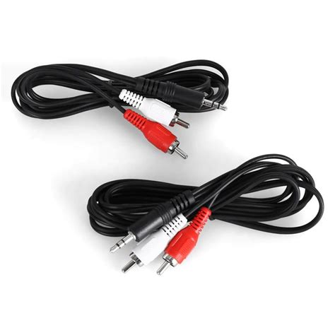2 X Stereo Rca To 35mm Jack Cable 15m Length