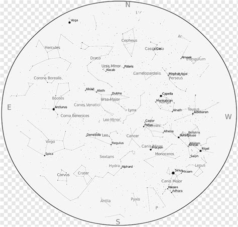 Hemisfério Sul Star Chart Astronomia Céu Noturno Constelação Linhas De