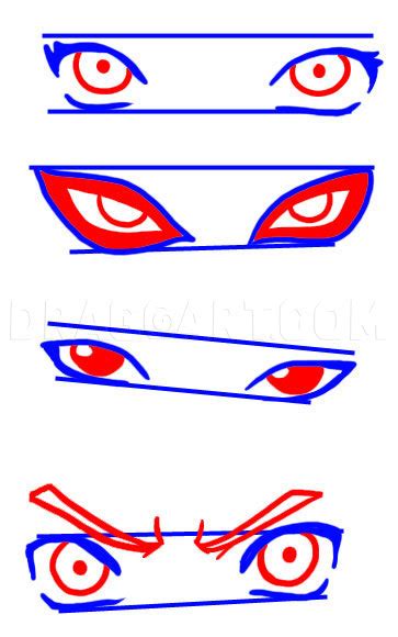 How To Draw Naruto Eyes Step By Step Drawing Guide By Dawn Dragoart