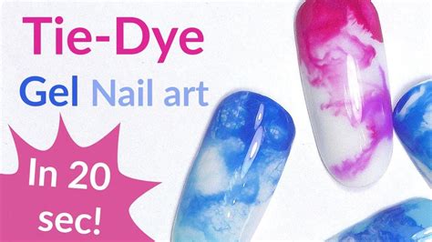 Tie Dye Gel Nail Art Tutorial For Beginners Easy And Fast Youtube