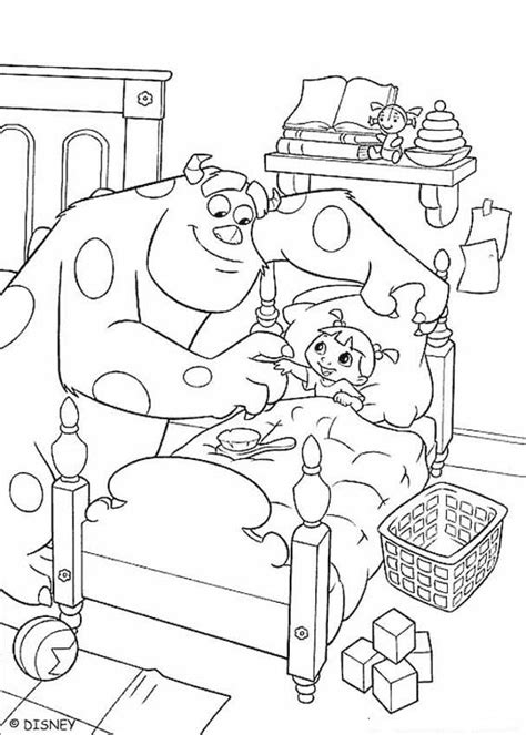 Mike and sully coloring page for kids. Monsters, Inc. coloring pages - Sulley and Boo 3