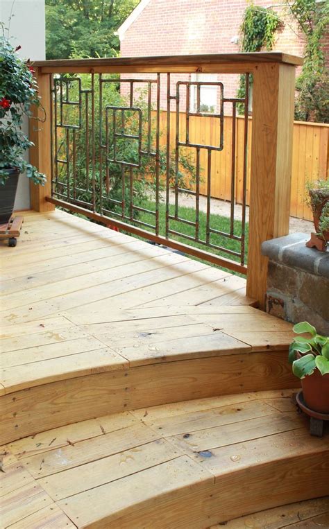 Wood and copper tubing fence. | Railings outdoor, Patio railing, Deck