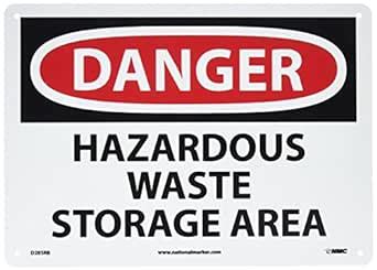 Nmc D Rb Osha Sign Legend Danger Hazardous Waste Storage Area