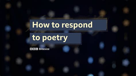 Bbc Two Key Stage Three Bitesize Revision Bbc Bitesize Ks3 English How To Respond To Poetry