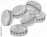 Macarons Zentangle sketch template