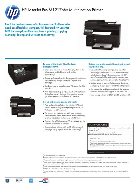 Users will identify the following fax features such as the fax address book, speed dials, and the fax billing codes. Download free pdf for HP Laserjet,Color Laserjet M1217nfw Multifunction Printer manual