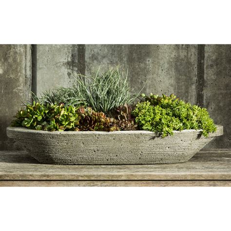 Campania International Barca Cast Stone Planter Stone Planters Planters