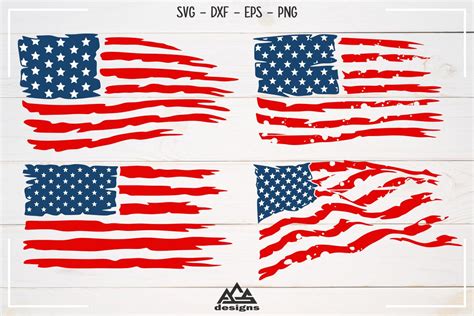 Usa Flag Distressed Svg Design 435173 Cut Files Design Bundles
