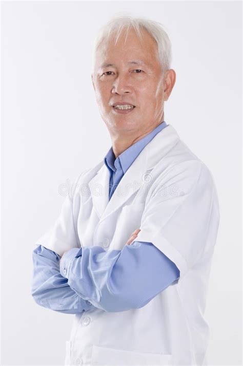 154 Senior Asian Old Man Confident Smiling Elderly People White