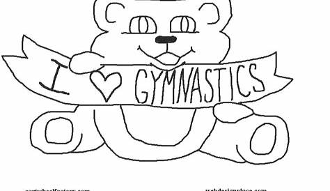 Gymnastics coloring page