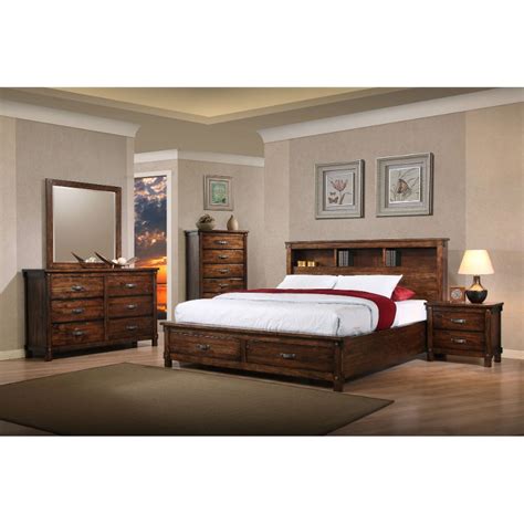 King (307) refine by bed size: Brown Rustic Classic 6 Piece California King Bedroom Set ...