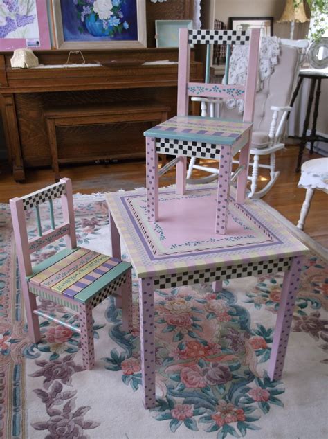 Diy kids table and chairs | beginner friendly! Hand painted children's table and chairs. Perfect for a ...
