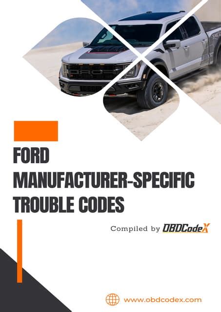 Ford Manufacturer Specific Obd2 Trouble Codes List Obdcodex Pdf
