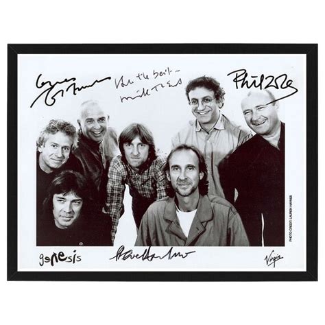 Genesis Band Signed Autographed Vintage Framed Photo Print Etsy