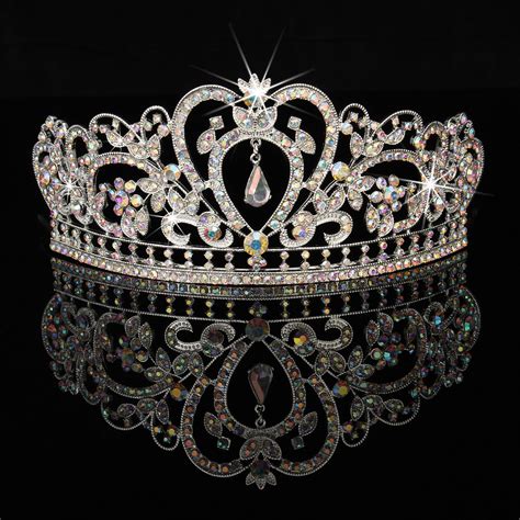 Princess Bridal Wedding Prom Headband Crystal Rhinestone Pearl Veil