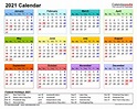 2021 Calendar Pdf Word Excel - Riset