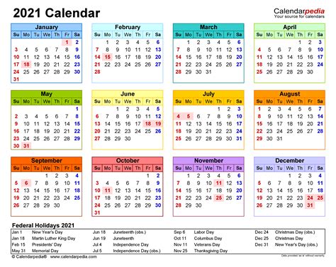 Download these free printable word calendar templates for 2021 with the us holidays and personalize them according to your liking. 2021 Calendar - Free Printable Microsoft Word Templates