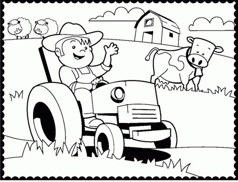 Gambar Download Coloring Pages John Deere Tractor Printable Free Di Rebanas Rebanas