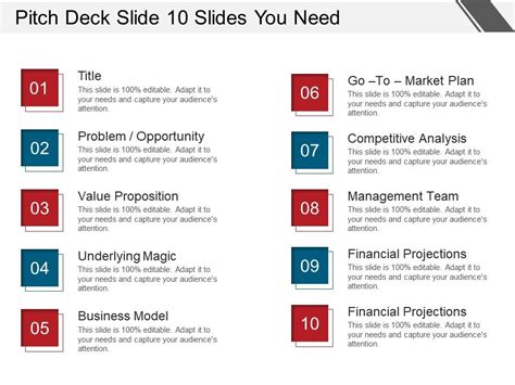 Pitch Deck Slide 10 Slides You Need Powerpoint Ideas Powerpoint