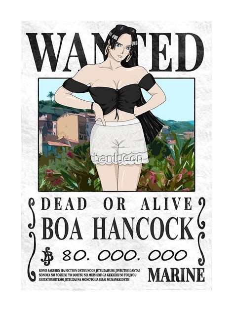 Boa Hancock One Piece Wanted Poster Lifestyle V3 Scarf By Hanlyeon Redbubble