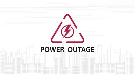 Power outage, warning red sign with triangular icon 1483794 Vector Art
