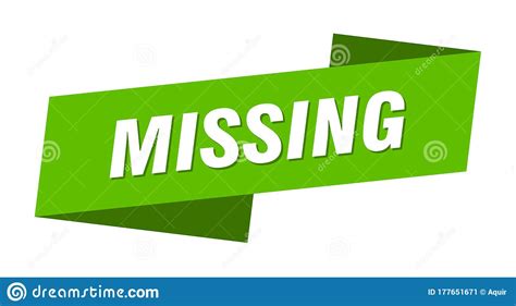 Missing Banner Template Missing Ribbon Label Stock Vector