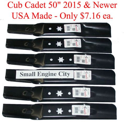 6 Mtd Cub Cadet 942 05052a 742 05052a 50 Cut Deck Lawn Mower Blades