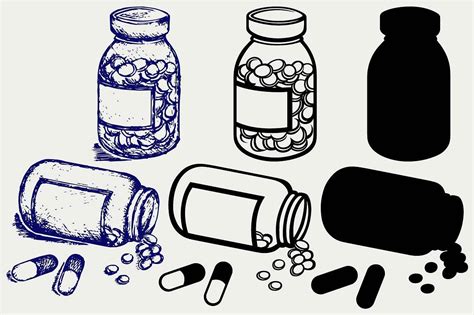 Pill Bottle Svg Bottle Drawing Pill Bottles Bottle Tattoo