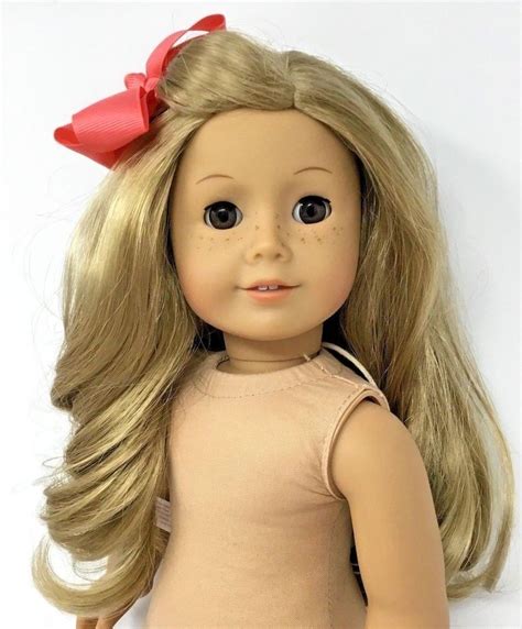 American Girl Doll Blonde Hair W Brown Eyes 24 Pierced Ears