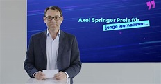 Premiere beim Axel-Springer-Preis 2020: Digitale Preisverleihung für ...