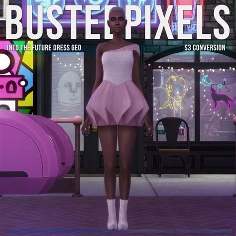 Into The Future Dress Geo S3 Conversion At Busted Pixels Sims 4 Updates