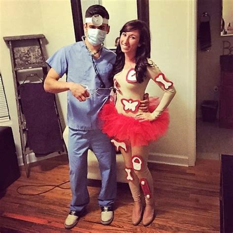Diy Couples Halloween Costume Ideas The Operation Board Game Patient And Surgeon Couples