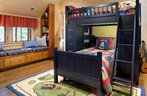 How can the bunk beds double as storage storage? Bunk Bed as an Option to Enhance the Interior Functionality